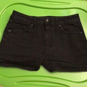 Black jean shorts